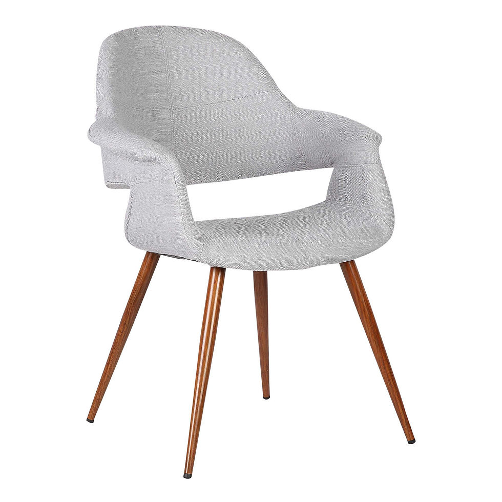 Phoebe - Mid-Century Dining Chair - Walnut / Gray