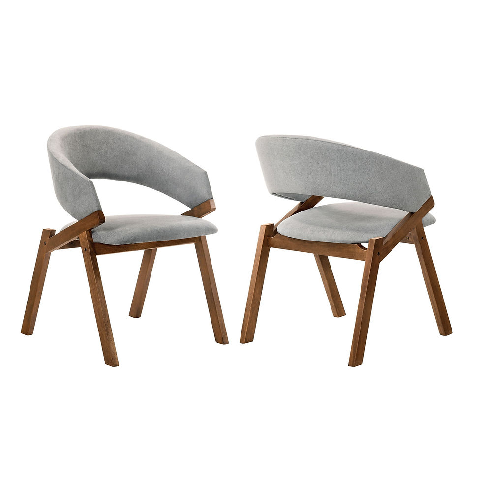 Talulah - Veneer Dining Side Chairs (Set of 2) - Gray / Walnut