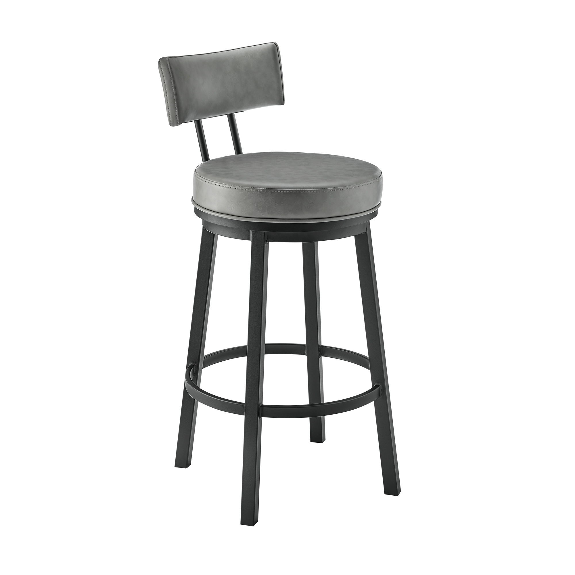 Zelda - Swivel Counter Or Bar Stool - Black / Grey