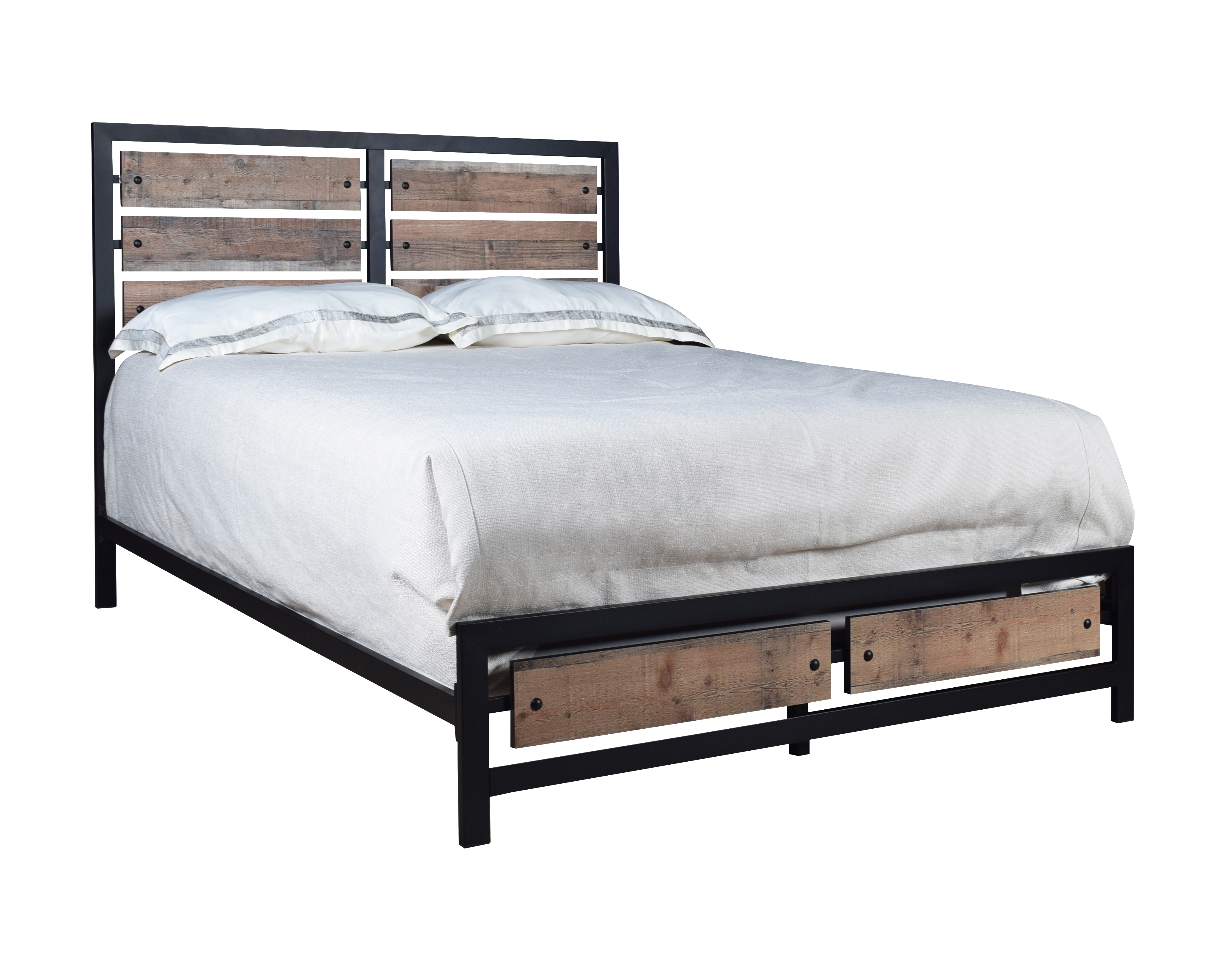 Elk River - 6/6 King Headboard, Footboard & Slats - Rustic