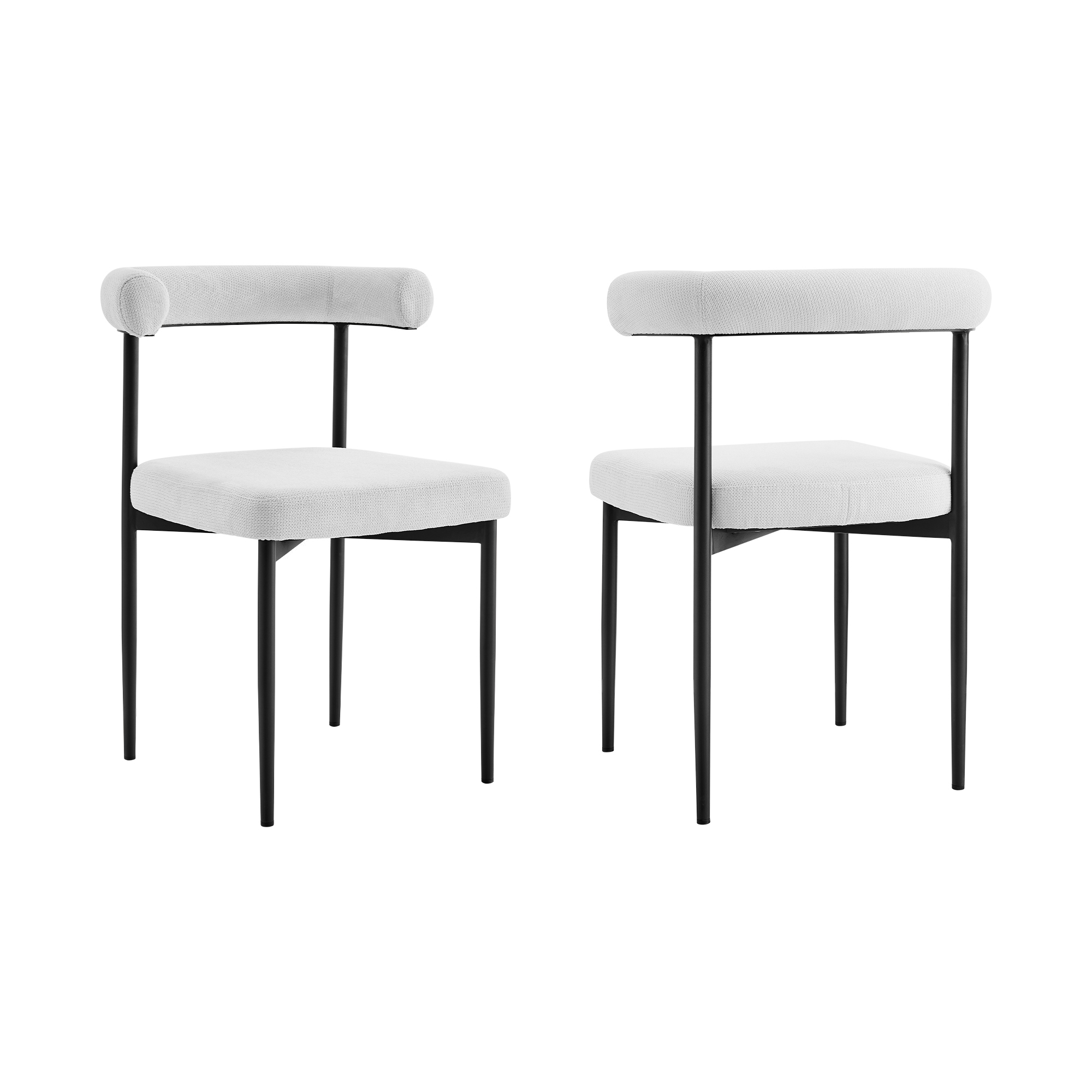 Shannon - Dining Chair (Set of 2) - Matte Black / Thundercloud Gray