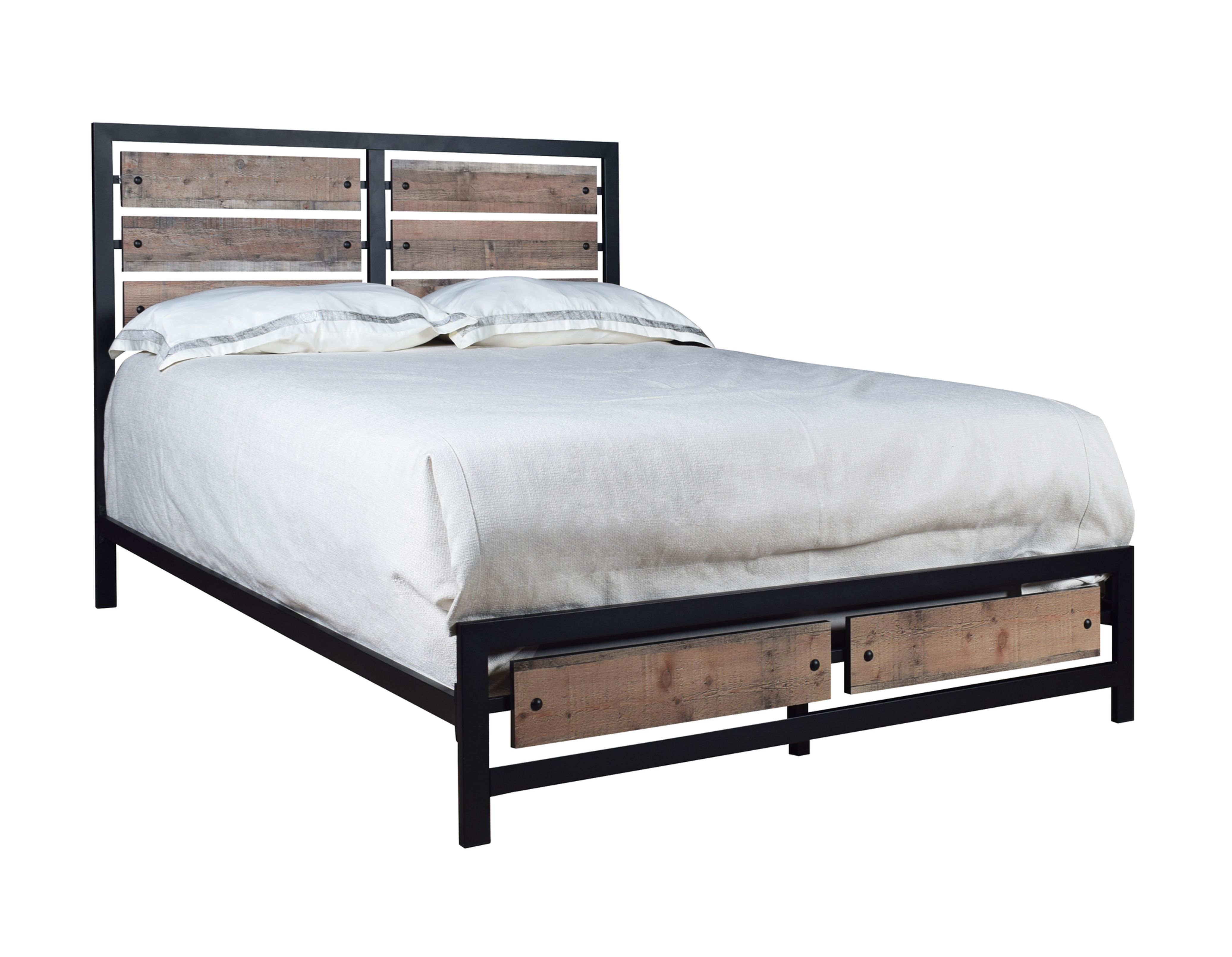 Elk River - 5/0 Queen Headboard, Footboard & Slats - Rustic