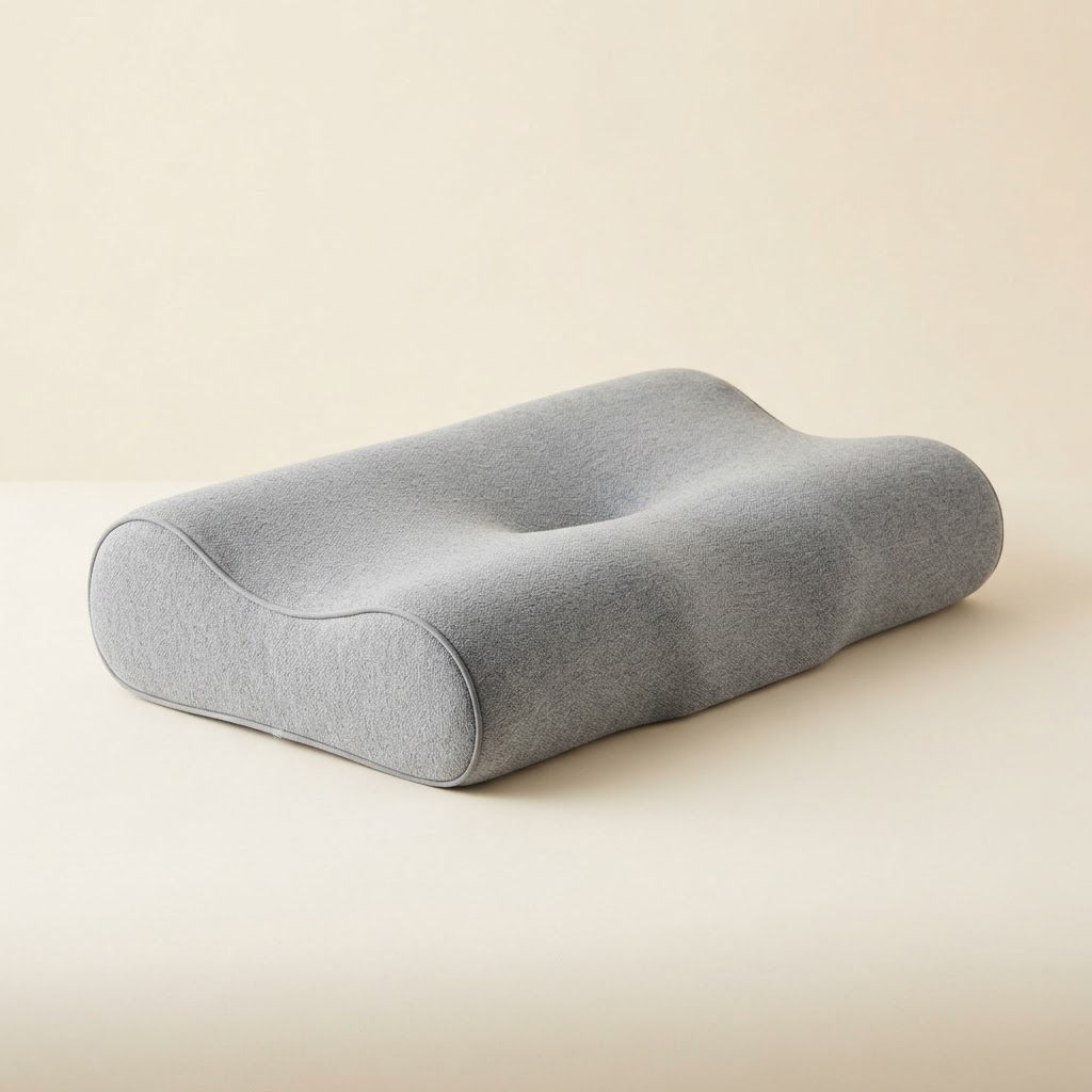 Ergonomic butterfly memory foam contour pillow