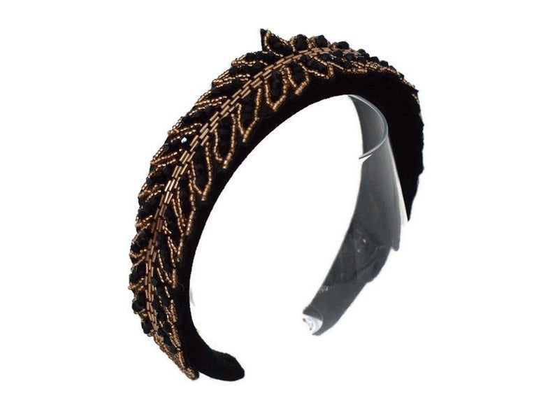 Thumbnail: Dixie Black Beaded Headband