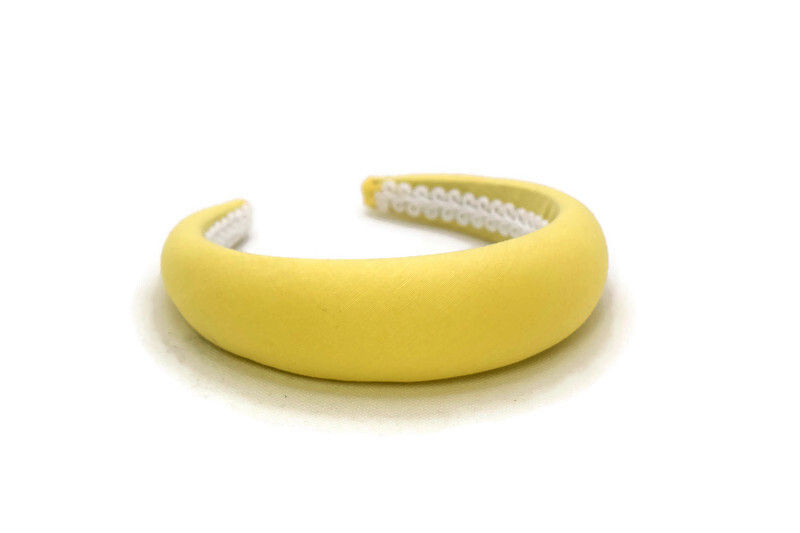 Thumbnail: Cotton-Linen Blend 4cm Fabric Padded Headband