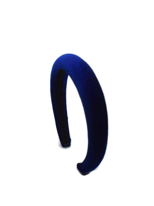 Thumbnail: Royal Blue 2cm Padded Velvet Headband