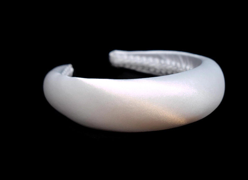 Thumbnail: Ivory 4cm Padded Silk Headband