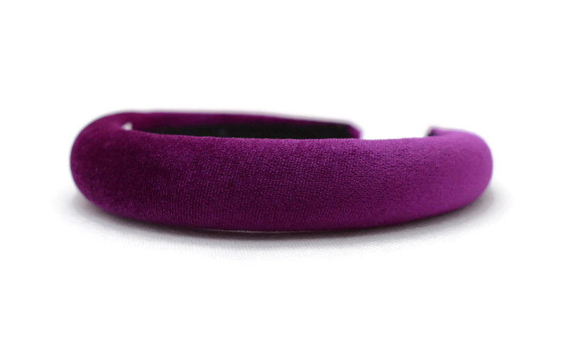 Thumbnail: Magenta 2cm Velvet Padded Headband