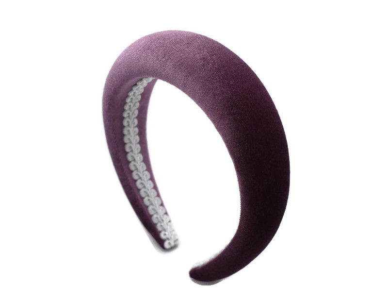Thumbnail: Mauve 4cm Velvet Padded Headband