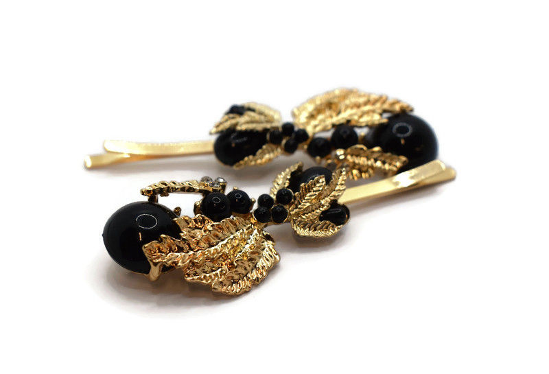 Thumbnail: Palermo Clip Range - 85mm Gold Slide Hair Clip Sets