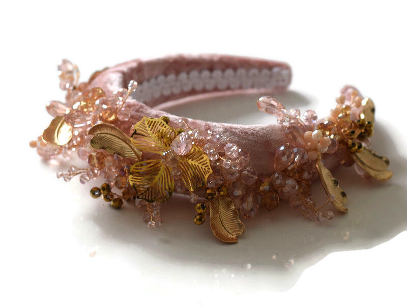 Thumbnail: Robyn Pink Beaded Headband