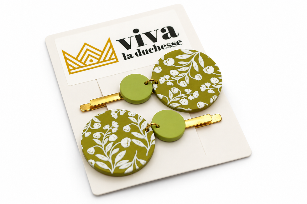 Thumbnail: La Belleza Multicolour Hair Clips - 65 mm Slide Clip Set