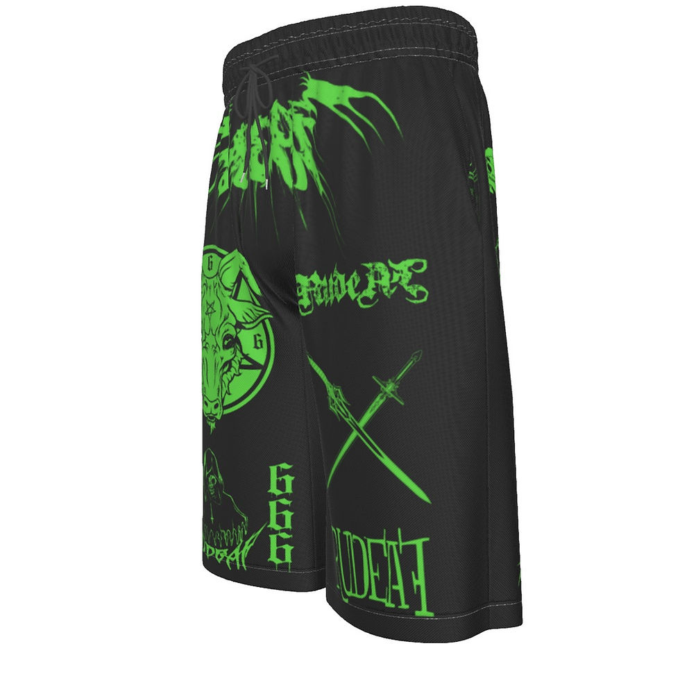 Thumbnail: All-Over Print Men's Over-The-Knee Shorts