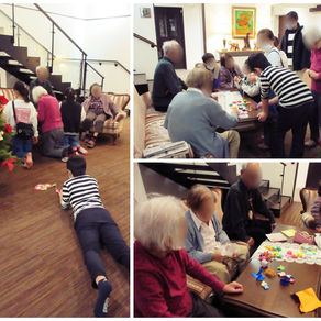 近所の子供たちと