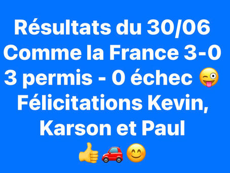 Résultats permis