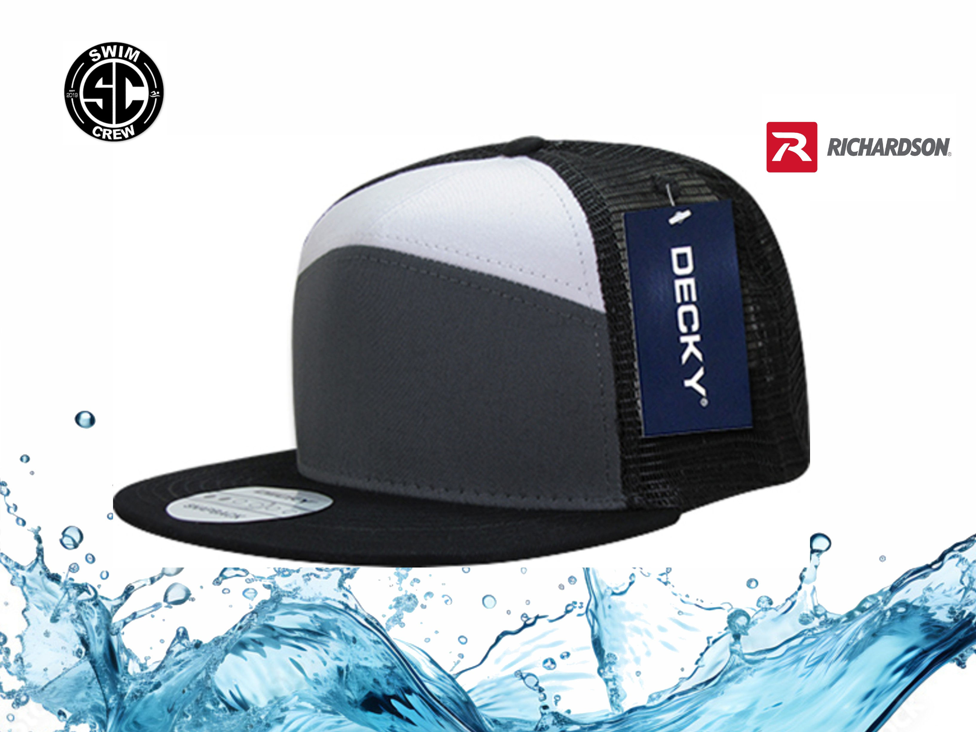 Decky 7 Panel Trucker Cap CHARCOAL/WHITE/BLACK