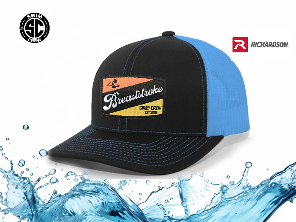 Thumbnail: Pacific Headwear 104C Trucker Mesh BLACK/NEON BLUE