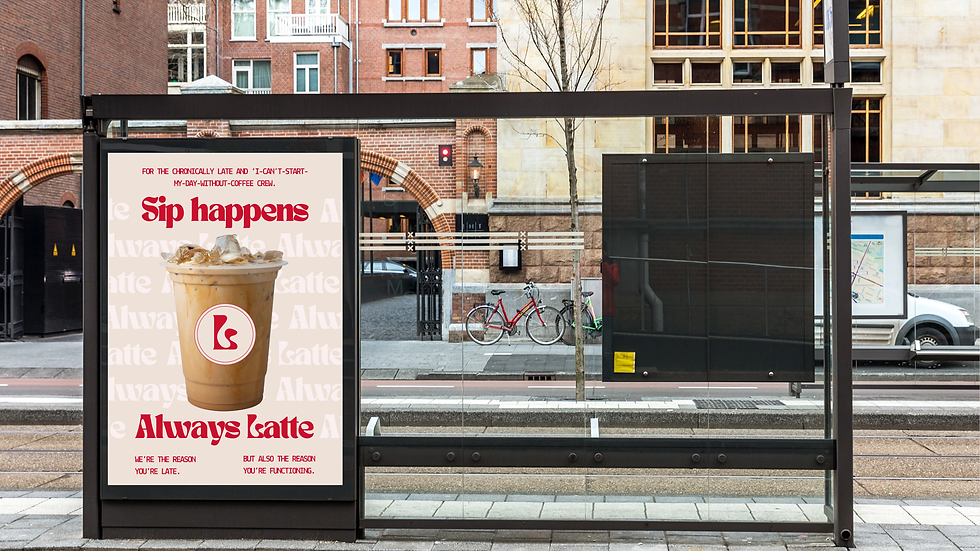 Always Latte bus billboard