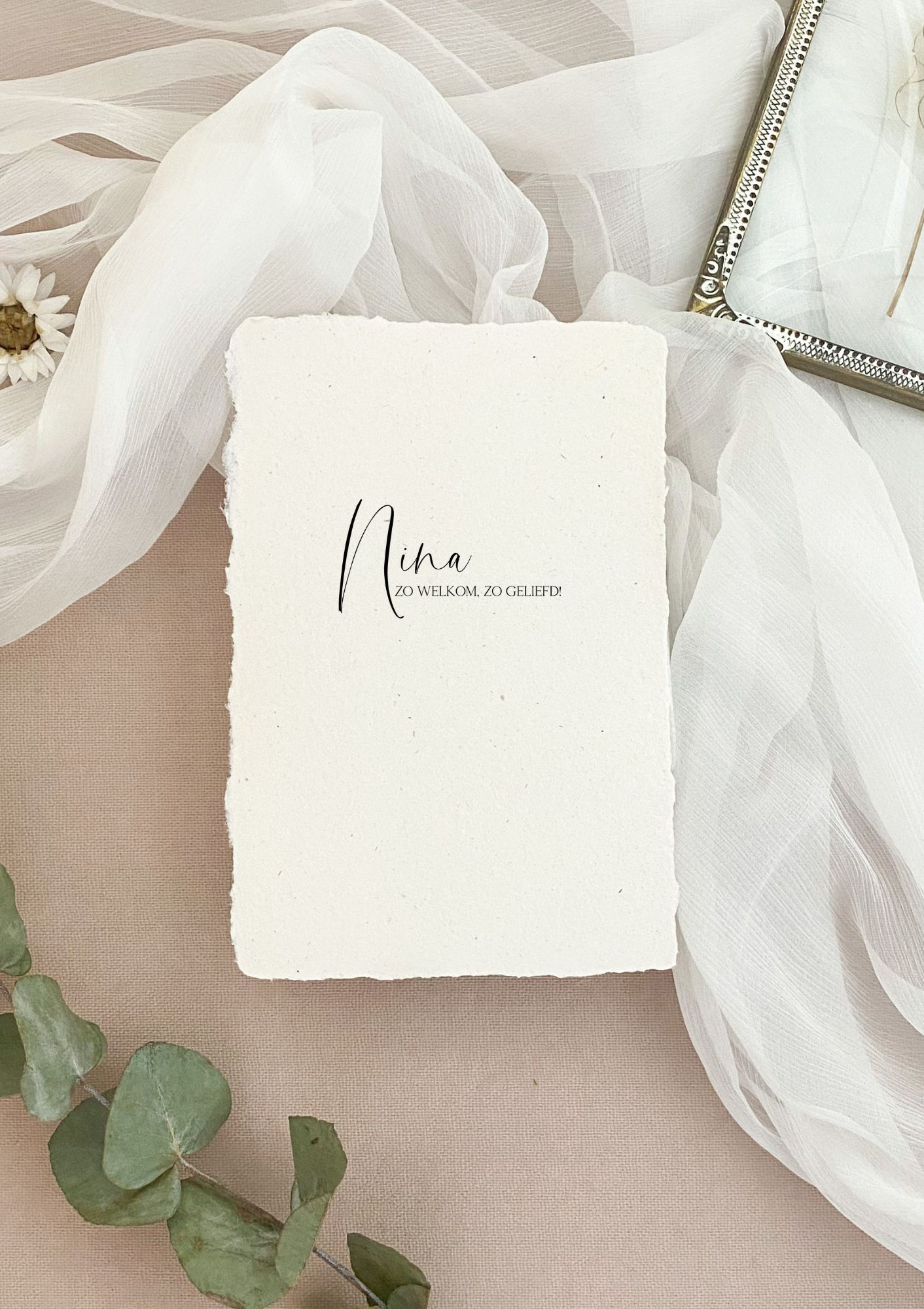 Geboortekaartje Nina Minimalistisch