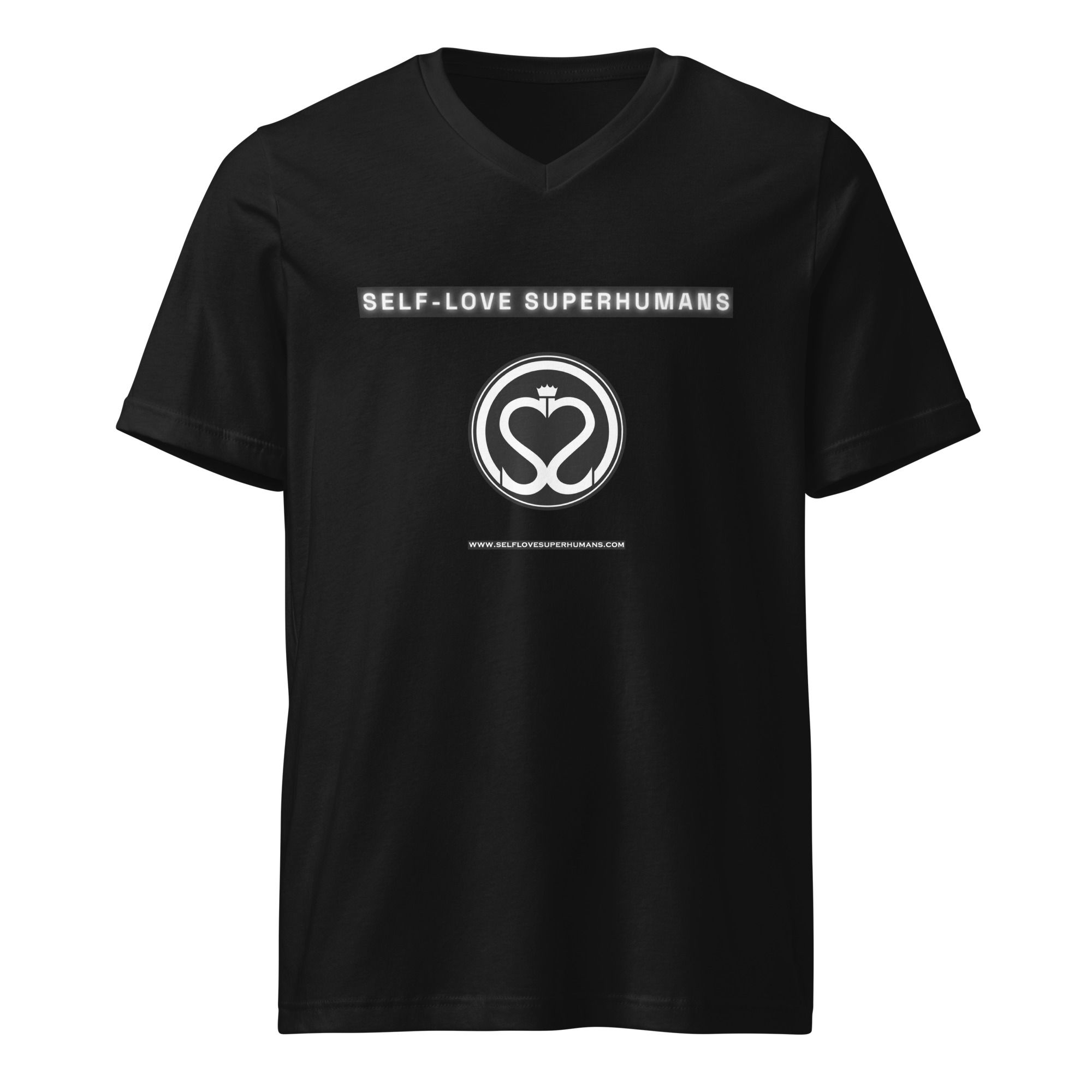 Self-Love Superhumans Unisex Short Sleeve V-Neck T-Shirt