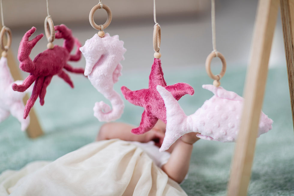 Miniatura: Hrazdička pro miminko OCEAN - Rouge & Marshmallow Pink