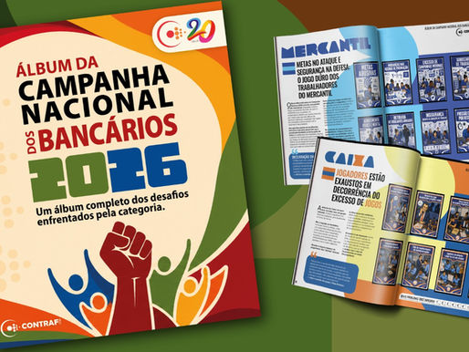 Contraf-CUT lança revista inspirada em álbum da Copa e coloca em campo os desafios da categoria bancária