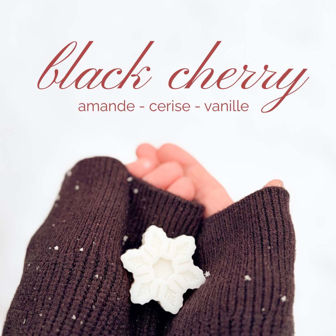 fondant en forme de flocon parfum black cherry