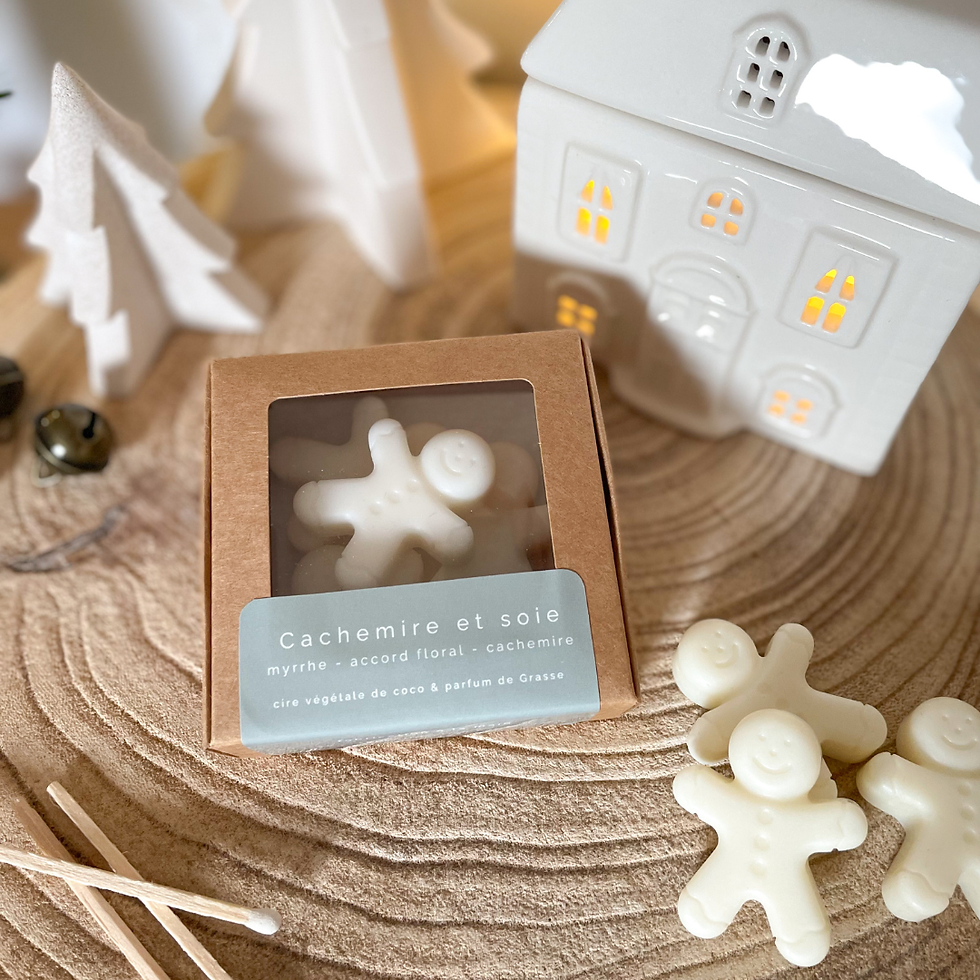 fondants parfumés en forme de petits bonhommes de noël