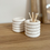 Miniature : Deux pots porte-allumette arrondis de couleur blanc et terrazzo