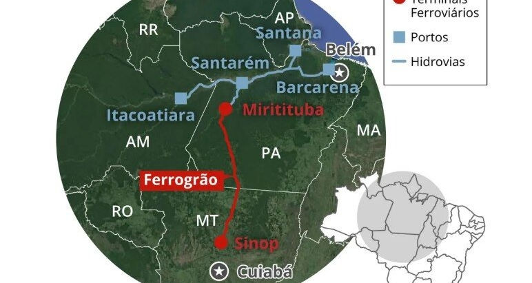 COP 30 e Ferrogrão: a rota de R$ 12 Bilhões do agronegócio que ameaça rasgar a Amazônia e os direitos dos povos da floresta