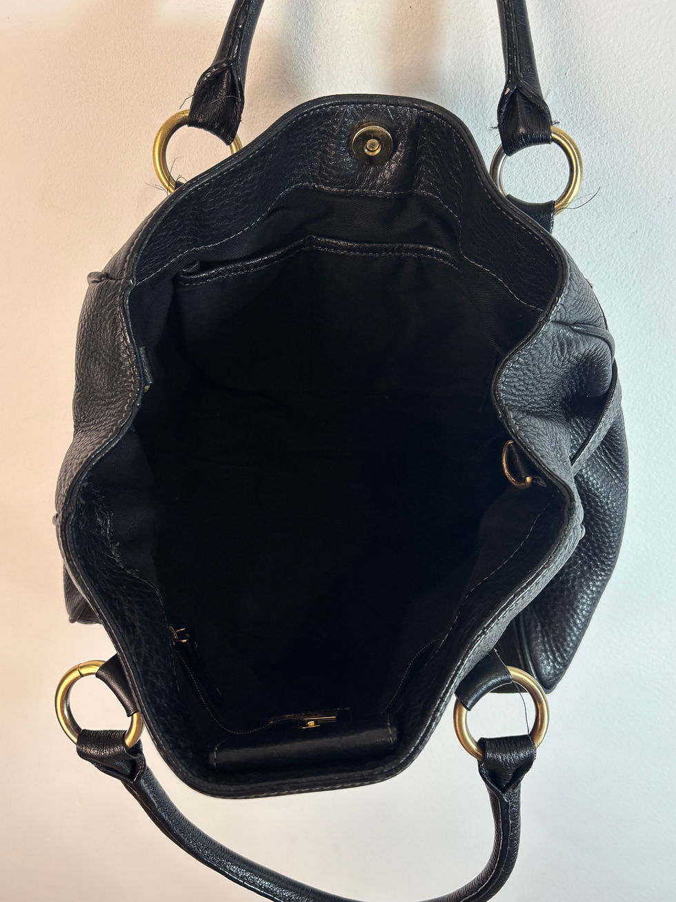 Thumbnail: Vintage Black Leather Purse