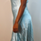 Thumbnail: Vintage Hermes Govantes Satin Sequin Midi Dress