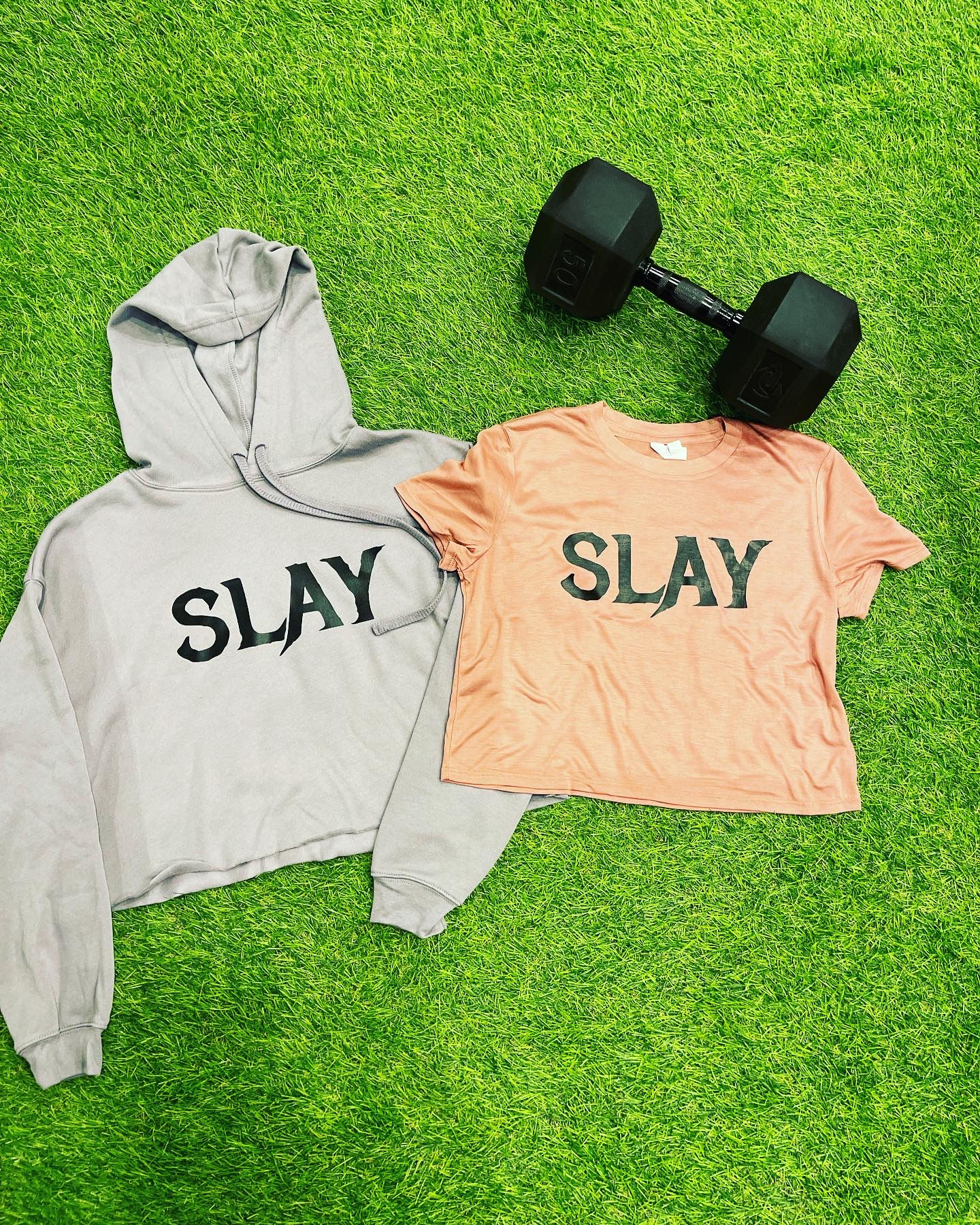 SLAY CROP hoodie $50 or shirt $30