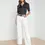 תמונה ממוזערת: L'AGENCE-SCOTTIE H/R WIDE LEG BLANC