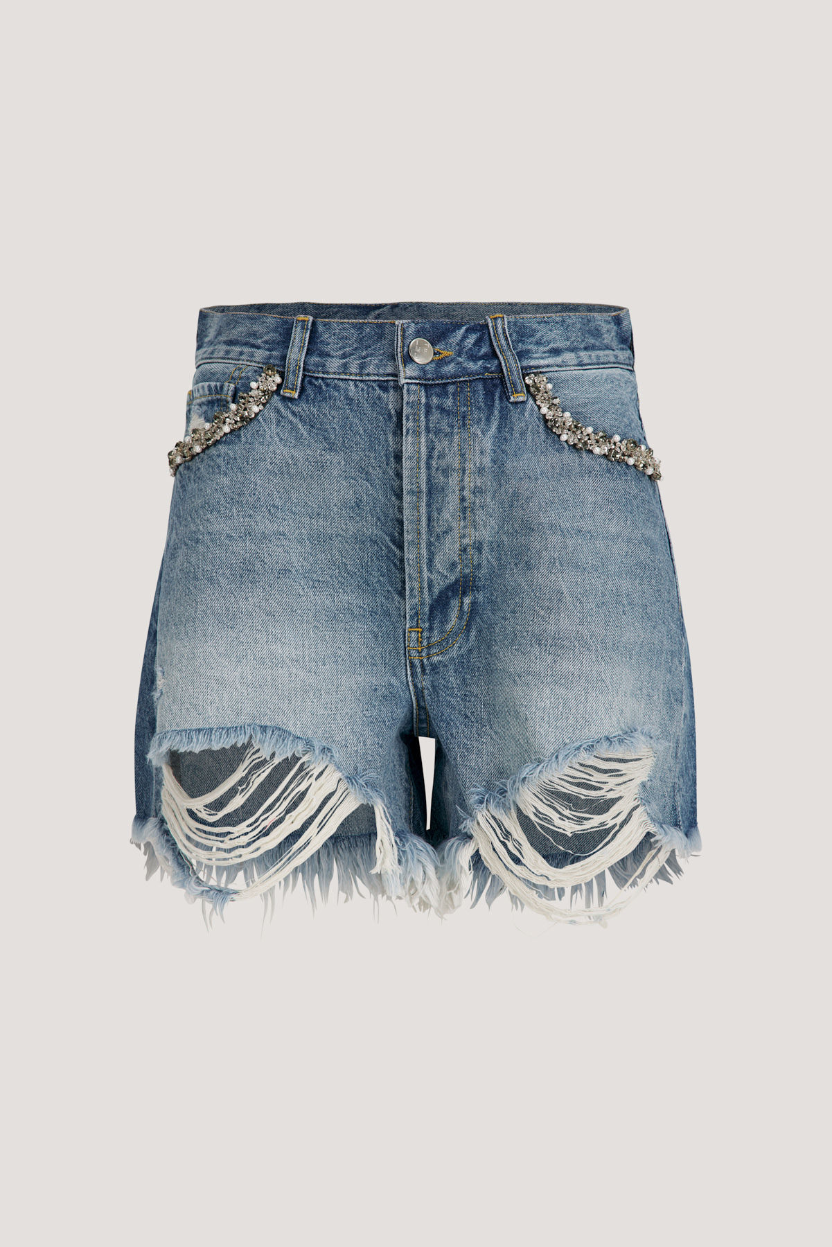 IN THE MOOD FOR LOVE-Mothermary Denim Shorts