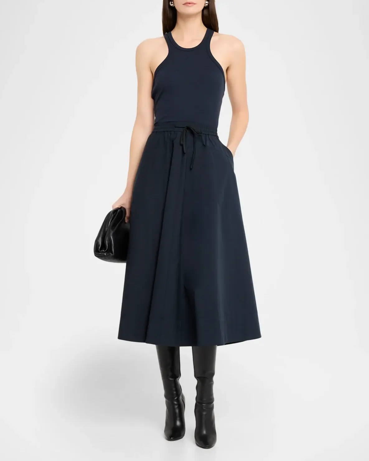 ALC - Dean Racerback Rib Knit Tank in Night blue