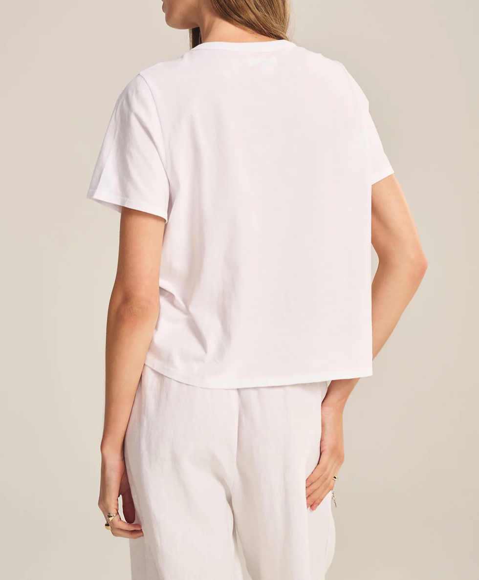 תמונה ממוזערת: Velvet - Rhou tee in White