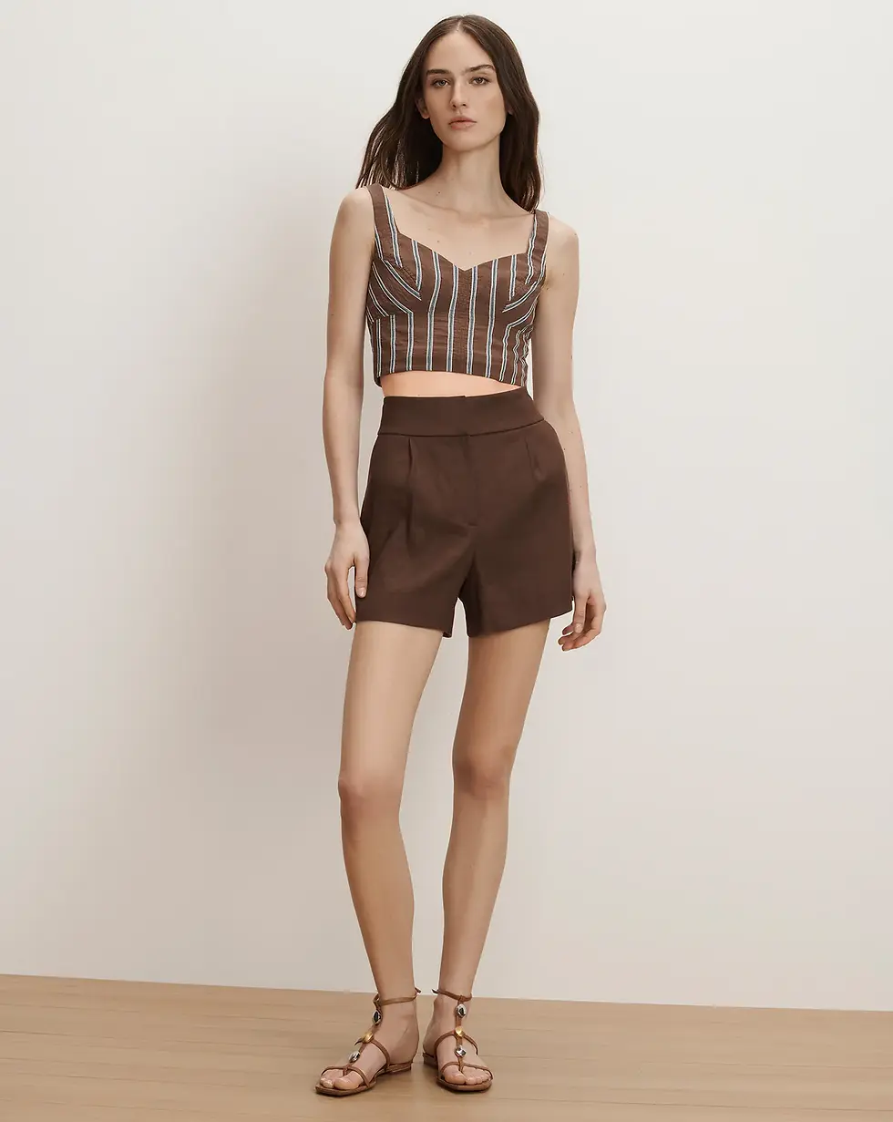 תמונה ממוזערת: VERONICA BEARD - Vonette Tank Top in Dark Mocha