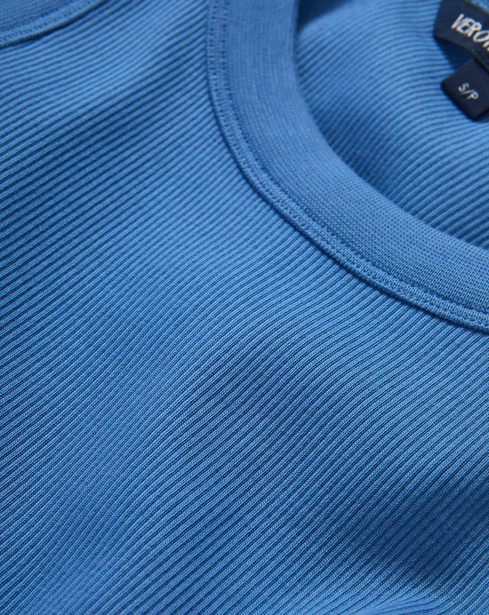 תמונה ממוזערת: VERONICA BEARD - Jordyn Cropped Tank Top in Blue Coast