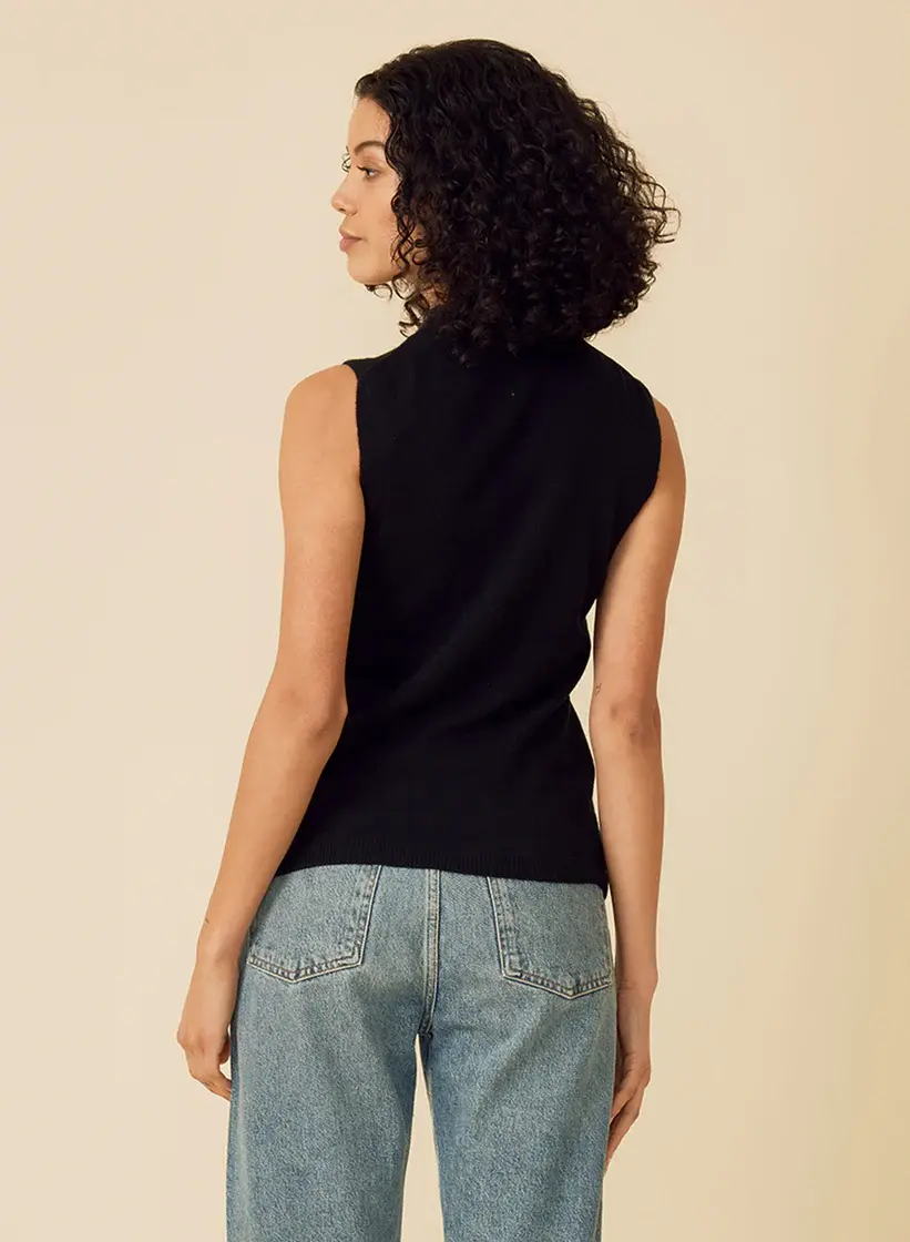 תמונה ממוזערת: ONE GREY DAY - Amari Cashmere Tank in Black