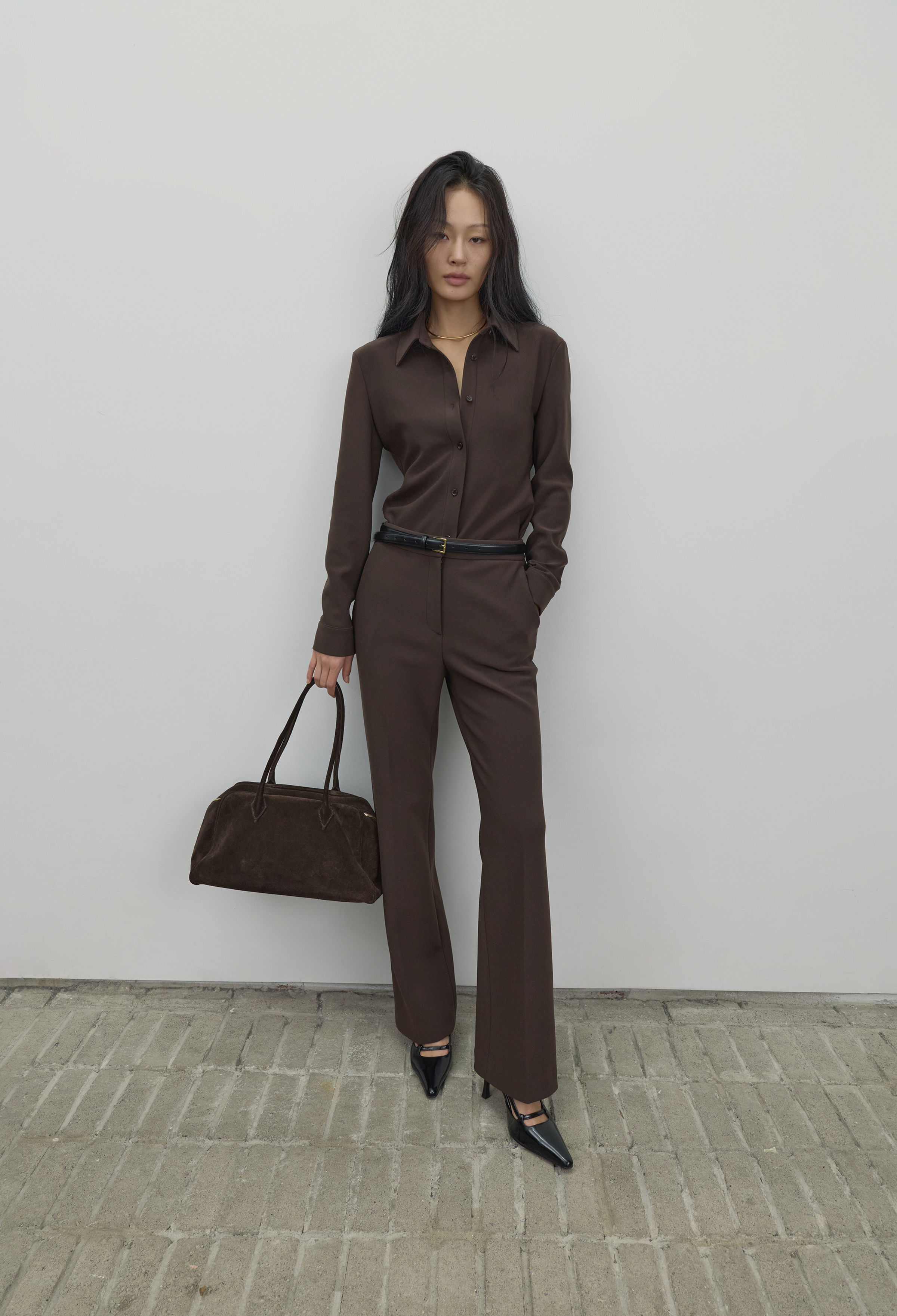 ORR- High-Density Slim-Fit Shirt in Brown