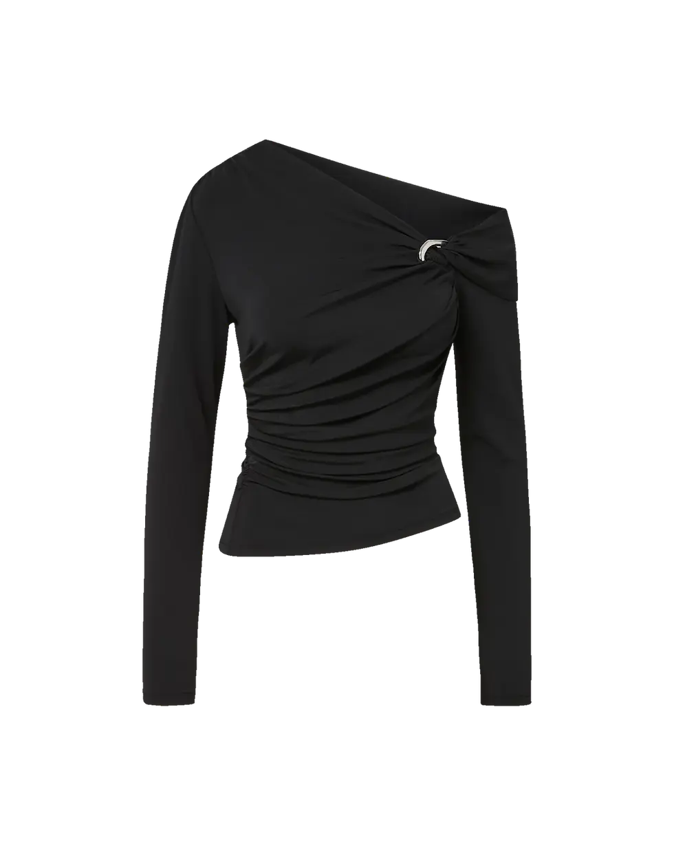 תמונה ממוזערת: VERONICA BEARD - Lozea Off-the-Shoulder Top in Black