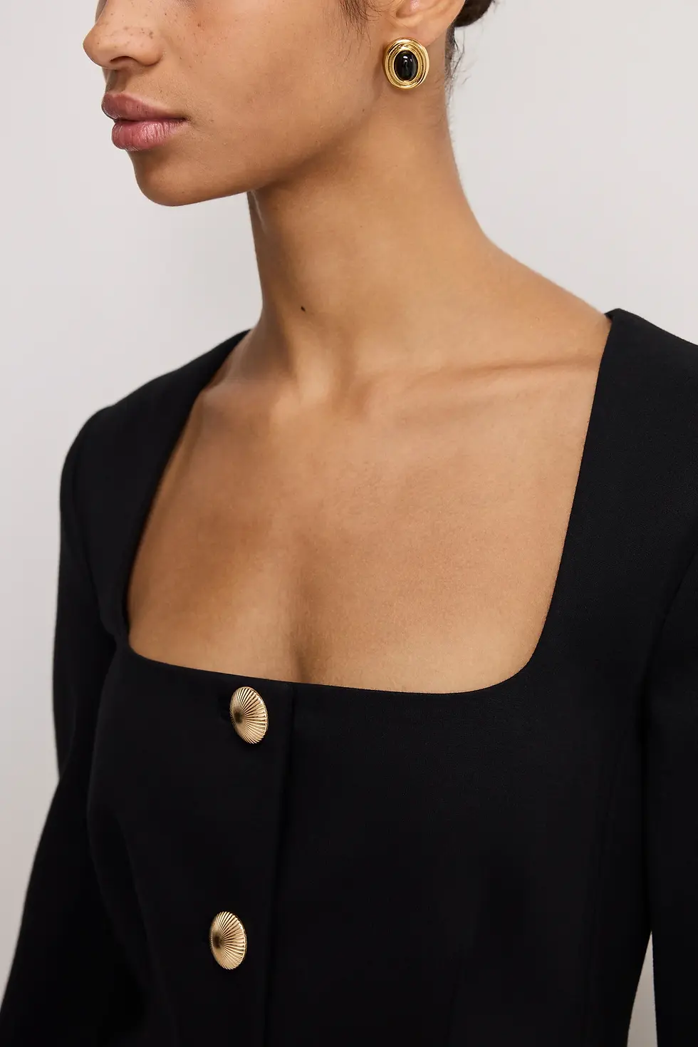 תמונה ממוזערת: GOOD AMERICAN - Soft Stretch Ponte Sculpted Blazer in Black