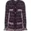 תמונה ממוזערת: L'AGENCE - Kastoria Fringe Cardigan in Black/Dark Malbec/Midnight