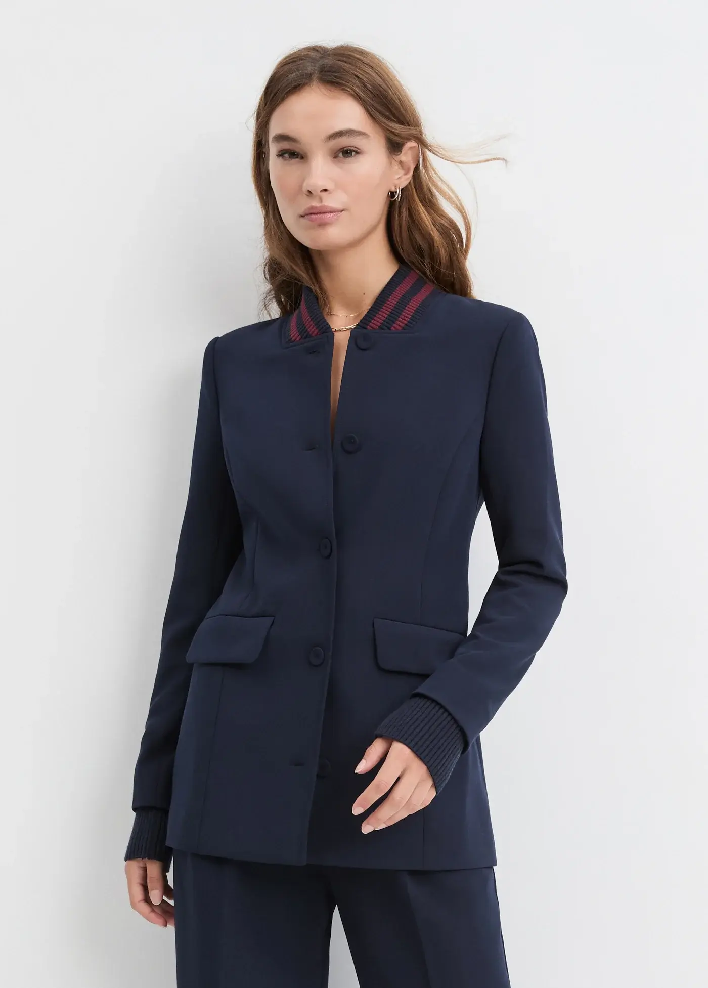 FAVORITE DAUGHTER - THE VARSITY BLAZER in Navy Vino