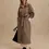 תמונה ממוזערת: VARLEY - Tomlinson Belted Long Coat in Deep Taupe/ Sandshell Micro Puppytooth