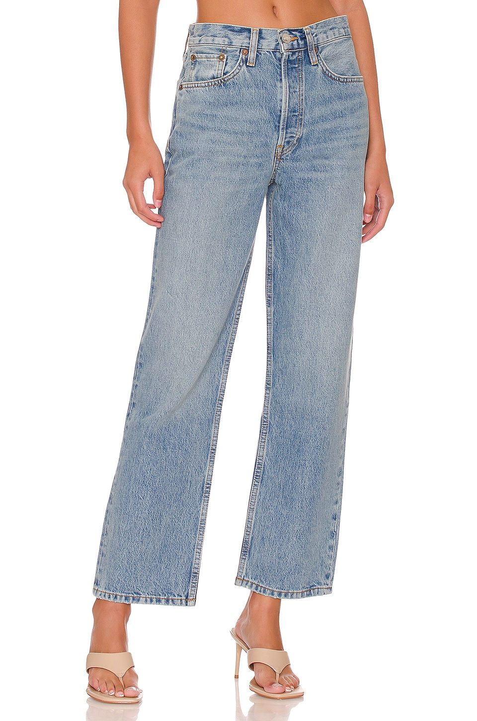 RE\DONE - 90S CROP LOW SLUNG M BLUE