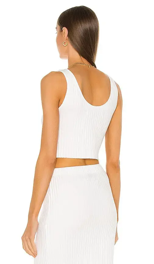 תמונה ממוזערת: Enza Costa -Rib Sweater Knit Cropped Scoop Tank