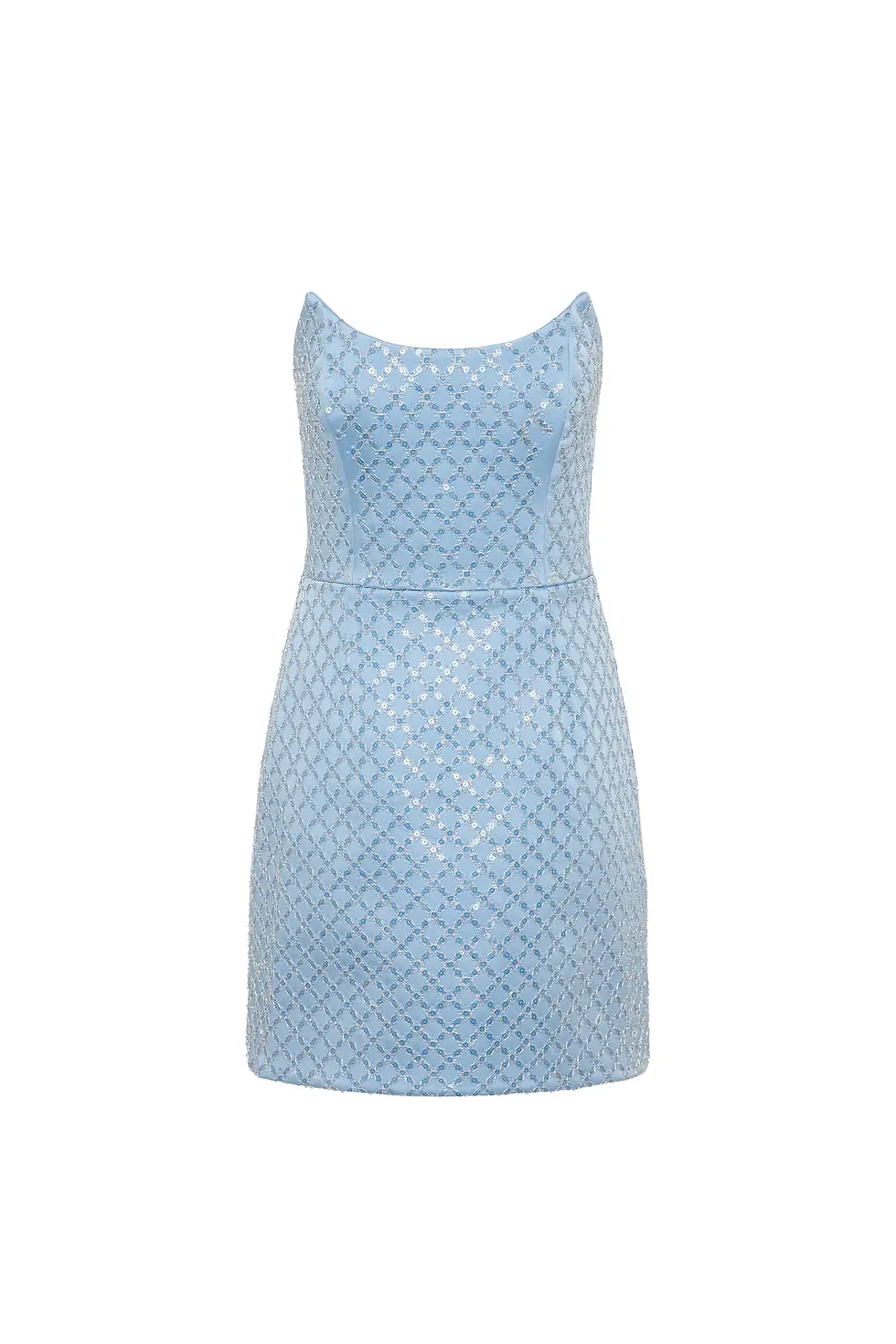 תמונה ממוזערת: REBECCA VALLANCE- Alix Mini Dress in Paleblue