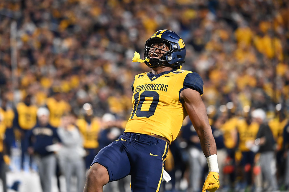 A West Virginia player celebrates
